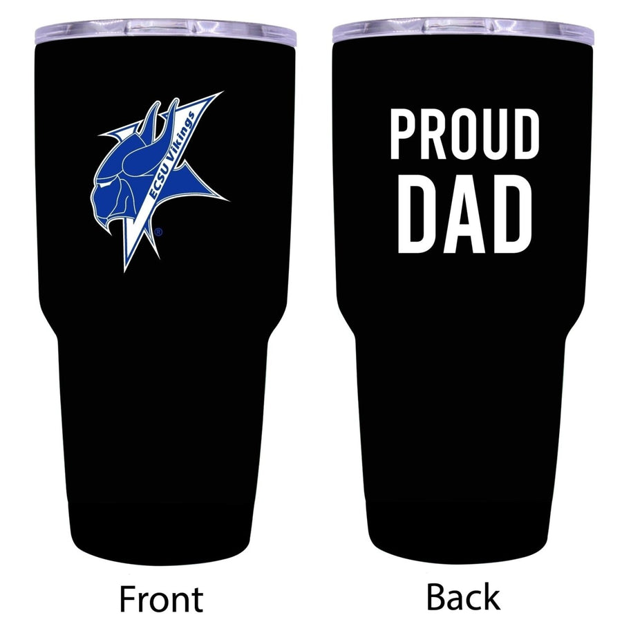 Elizabeth City State University Proud Dad 24 oz Insulated Stainless Steel Tumbler Black Image 1