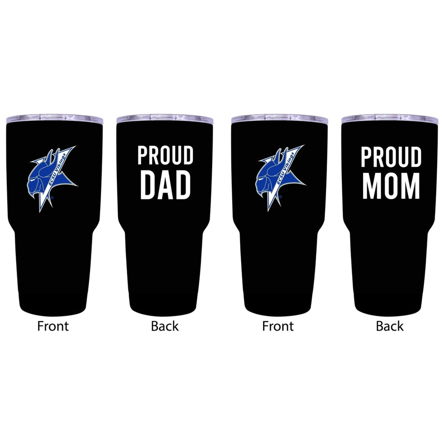 Elizabeth City State University Proud Parent 24 oz Insulated Tumblers Set - Black, Mom and Dad Edition Image 1