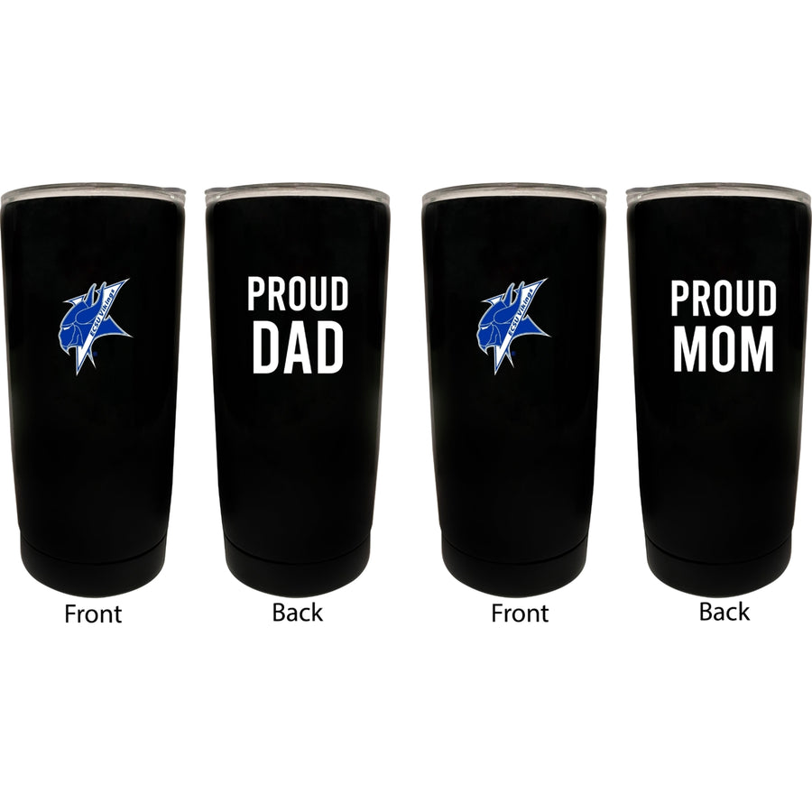 Elizabeth City State University NCAA Insulated Tumbler - 16oz Stainless Steel Travel Mug Proud Mom and Dad Design Black Image 1