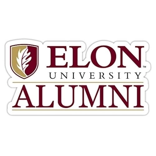 Elon University 4-Inch Alumni 4-Pack NCAA Vinyl Sticker - Durable School Spirit Decal Image 1