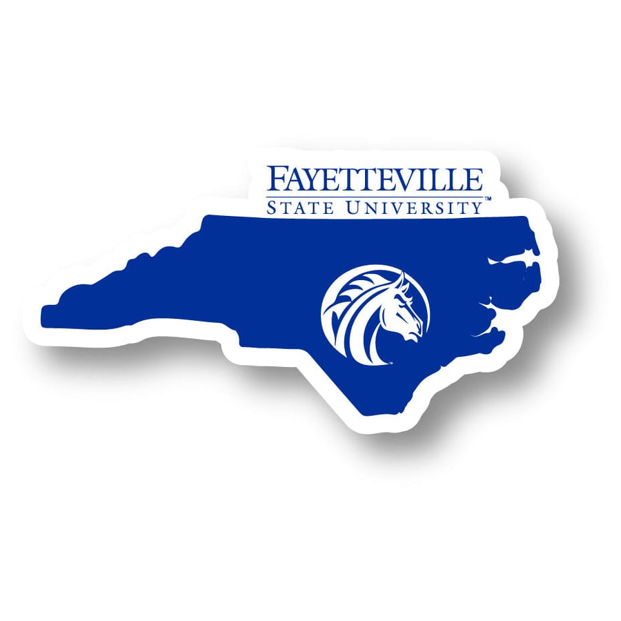 Fayetteville State University 4-Inch State Shape NCAA Vinyl Decal Sticker for Fans, Students, and Alumni Image 1