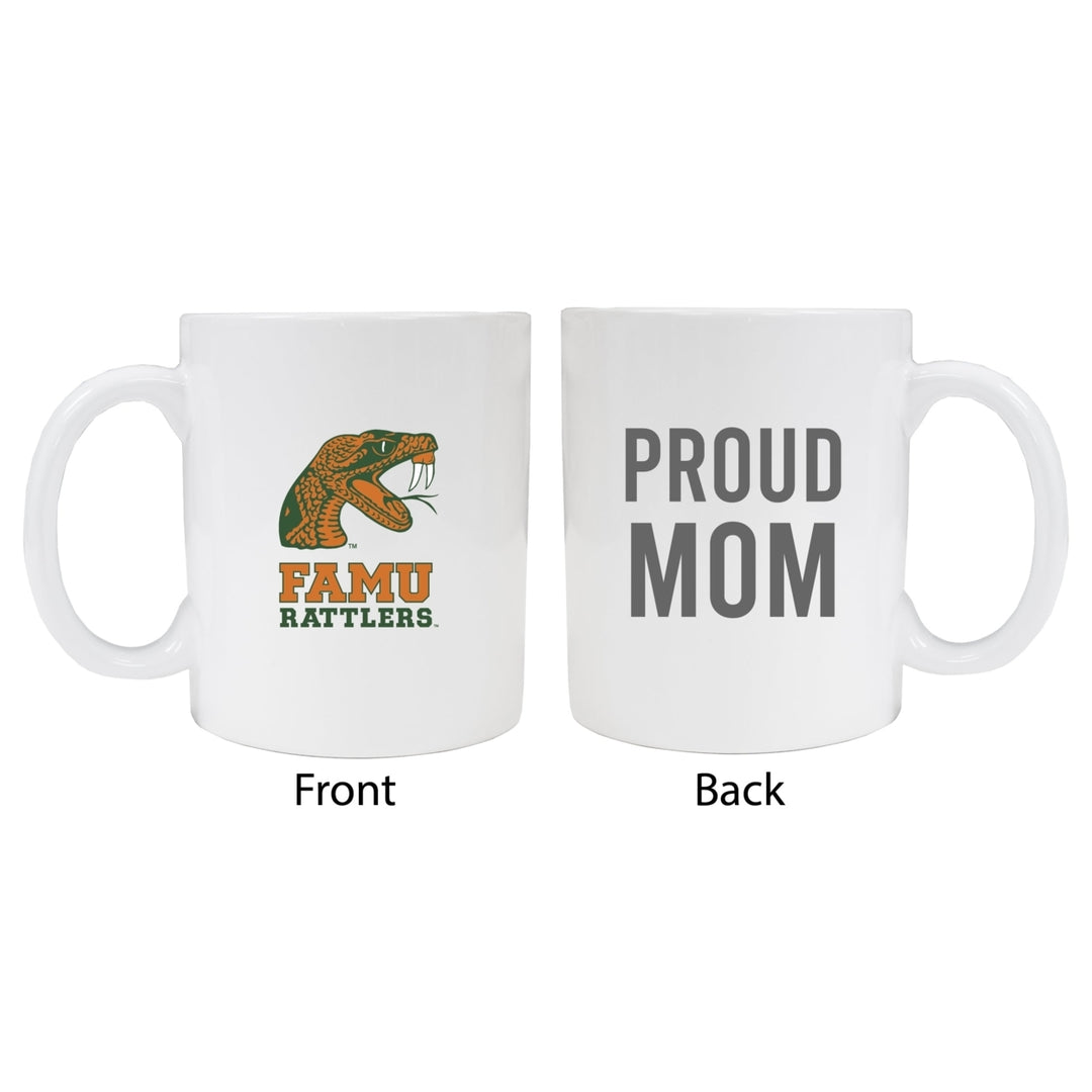 Florida AandM Rattlers Proud Mom Ceramic Coffee Mug - White Image 1