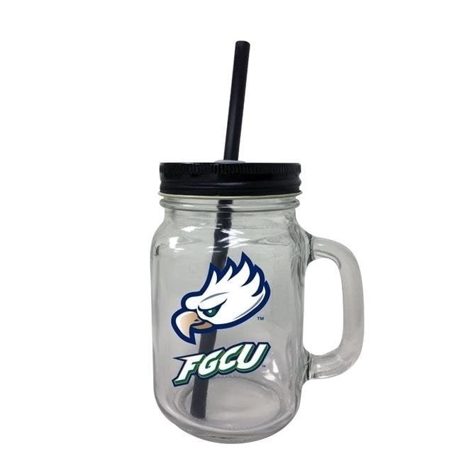 Florida Gulf Coast University Mason Jar Glass Image 1