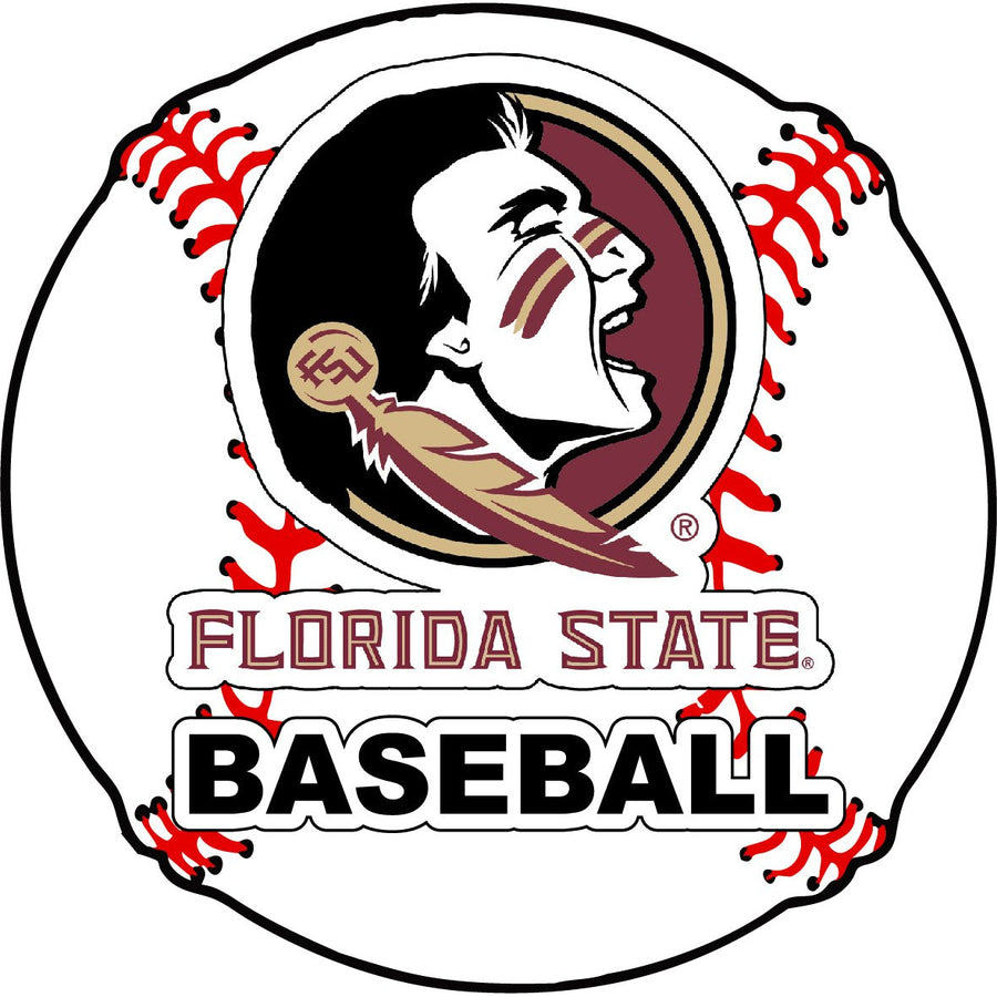 Florida State Seminoles 4-Inch Round Baseball NCAA Passion Vinyl Decal Sticker Image 1