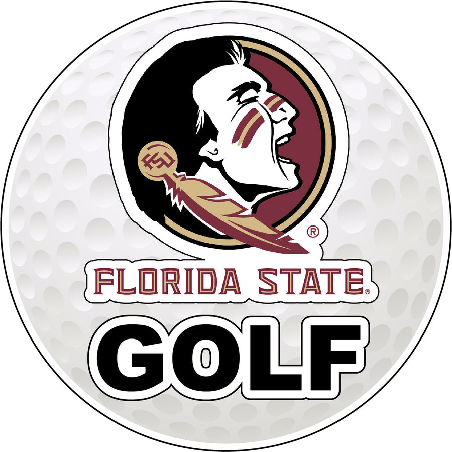 Florida State Seminoles 4-Inch Round Golf NCAA Fairway Fervor Vinyl Decal Sticker Image 1