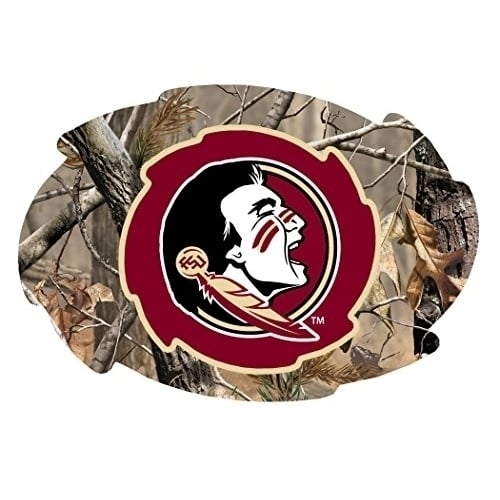 Florida State Seminoles Camo Design Swirl Shape 5x6-Inch NCAA High-Definition Magnet - Versatile Metallic Surface Image 1