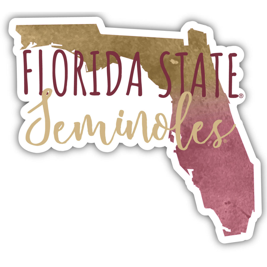 Florida State Seminoles 2-Inch on one of its sides Watercolor Design NCAA Durable School Spirit Vinyl Decal Sticker Image 1