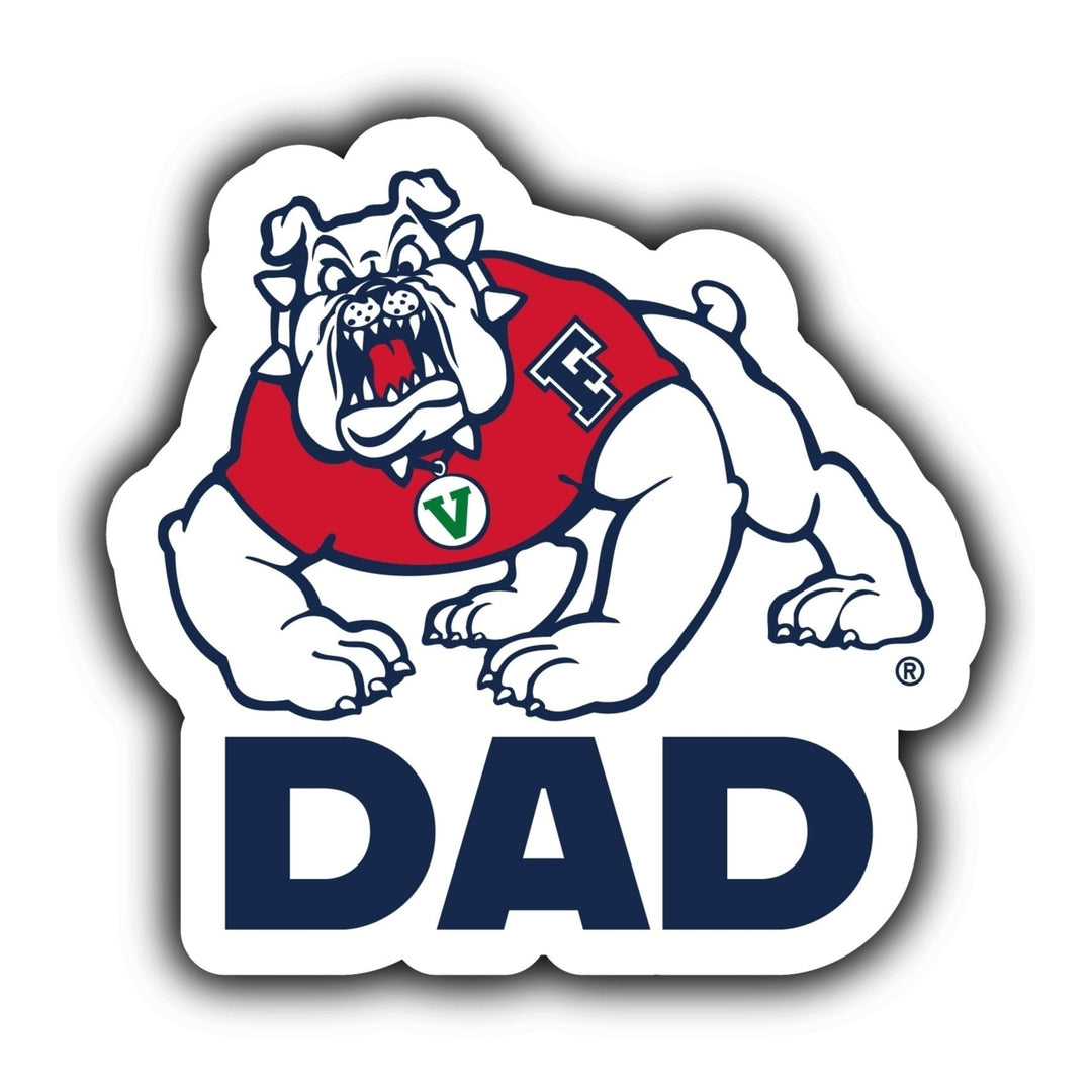 Fresno State Bulldogs 4-Inch Proud Dad NCAA - Durable School Spirit Vinyl Decal Perfect Image 1