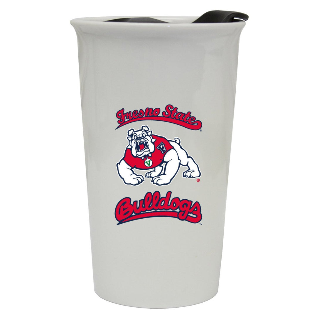 Fresno State Bulldogs Double Walled Ceramic Tumbler Image 1