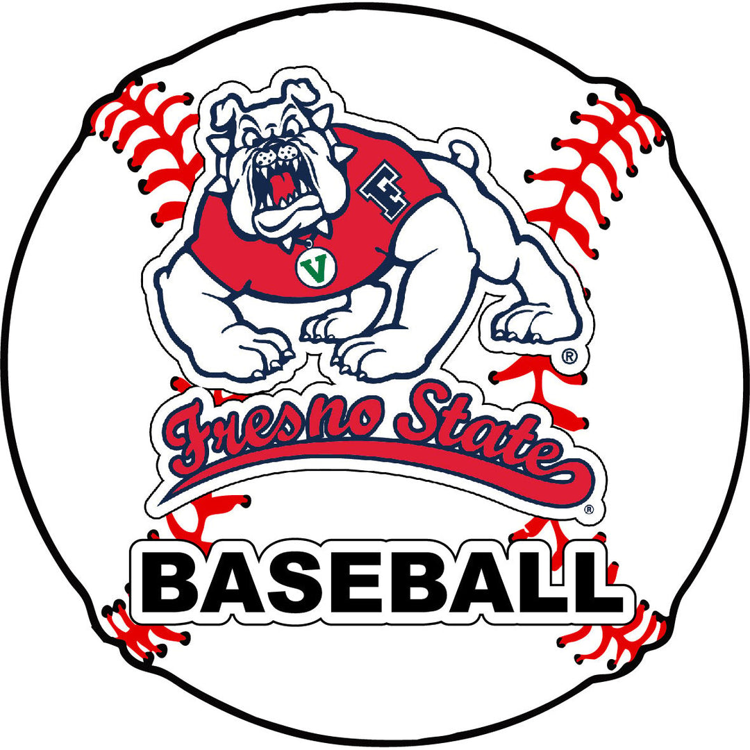 Fresno State Bulldogs 4-Inch Round Baseball NCAA Passion Vinyl Decal Sticker Image 1