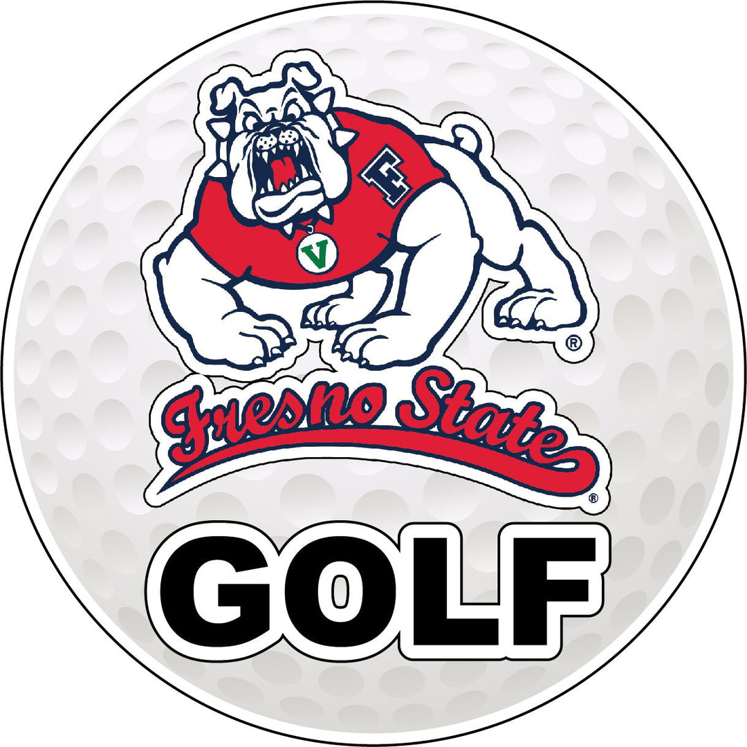 Fresno State Bulldogs 4-Inch Round Golf NCAA Fairway Fervor Vinyl Decal Sticker Image 1