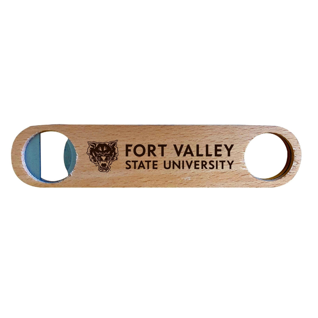 Fresno State Bulldogs NCAA Elegant Laser-Etched Wooden Bottle Opener - Collegiate Bar Accessory Image 1