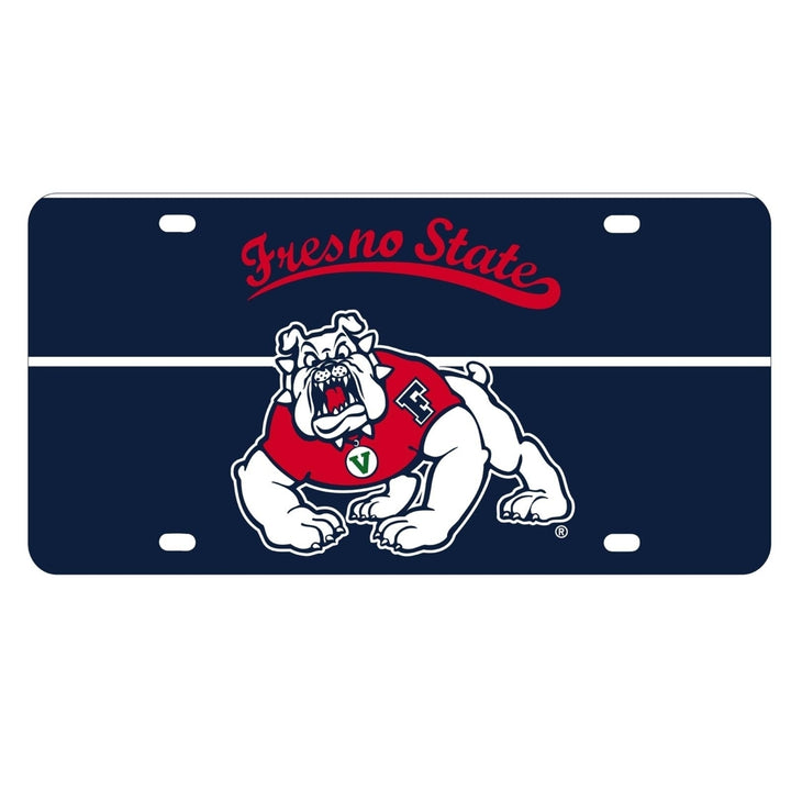 NCAA Fresno State Bulldogs Metal License Plate - Lightweight, Sturdy and Versatile Image 1