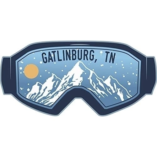 Gatlinburg Tennessee Ski Adventures Souvenir Approximately 5 x 2.5-Inch Vinyl Decal Sticker Goggle Design 4-Pack Image 1