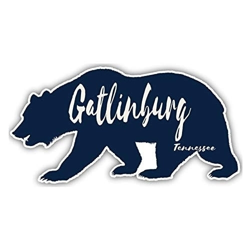 Gatlinburg Tennessee Souvenir 3x1.5-Inch Vinyl Decal Sticker Bear Design Image 1
