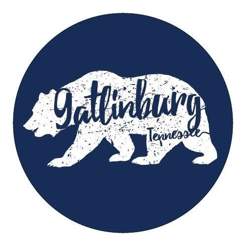 Gatlinburg Tennessee Souvenir Great Smoky Mountains Bear 3 Inch Round Decal Sticker Image 1