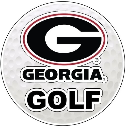 Georgia Bulldogs 4-Inch Round Golf NCAA Fairway Fervor Vinyl Decal Sticker Image 1