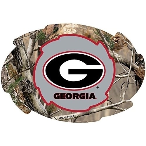 Georgia Bulldogs Camo Design Swirl Shape 5x6-Inch NCAA High-Definition Magnet - Versatile Metallic Surface Adornment Image 1