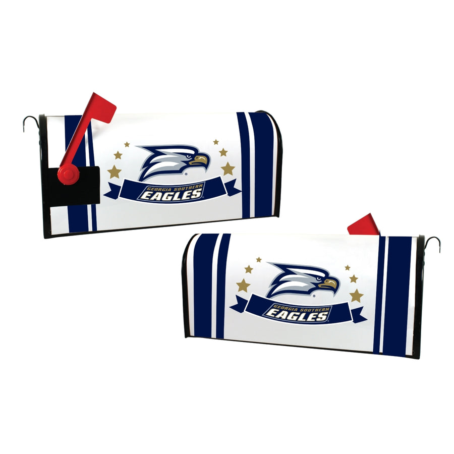 Georgia Southern Eagles NCAA Officially Licensed Mailbox Cover Logo and Stripe Design Image 1