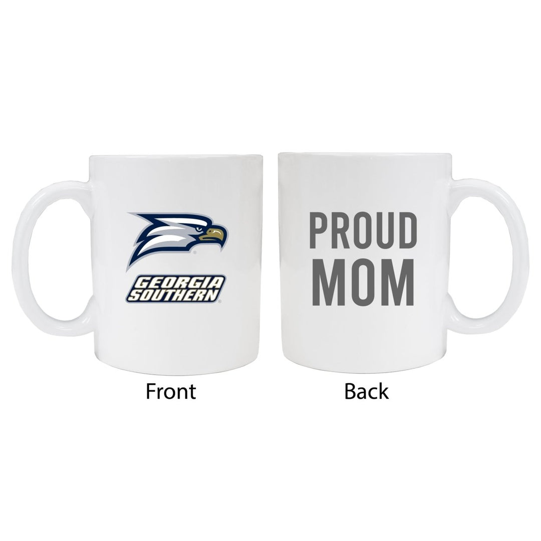 Georgia Southern Eagles Proud Mom Ceramic Coffee Mug - White Image 1