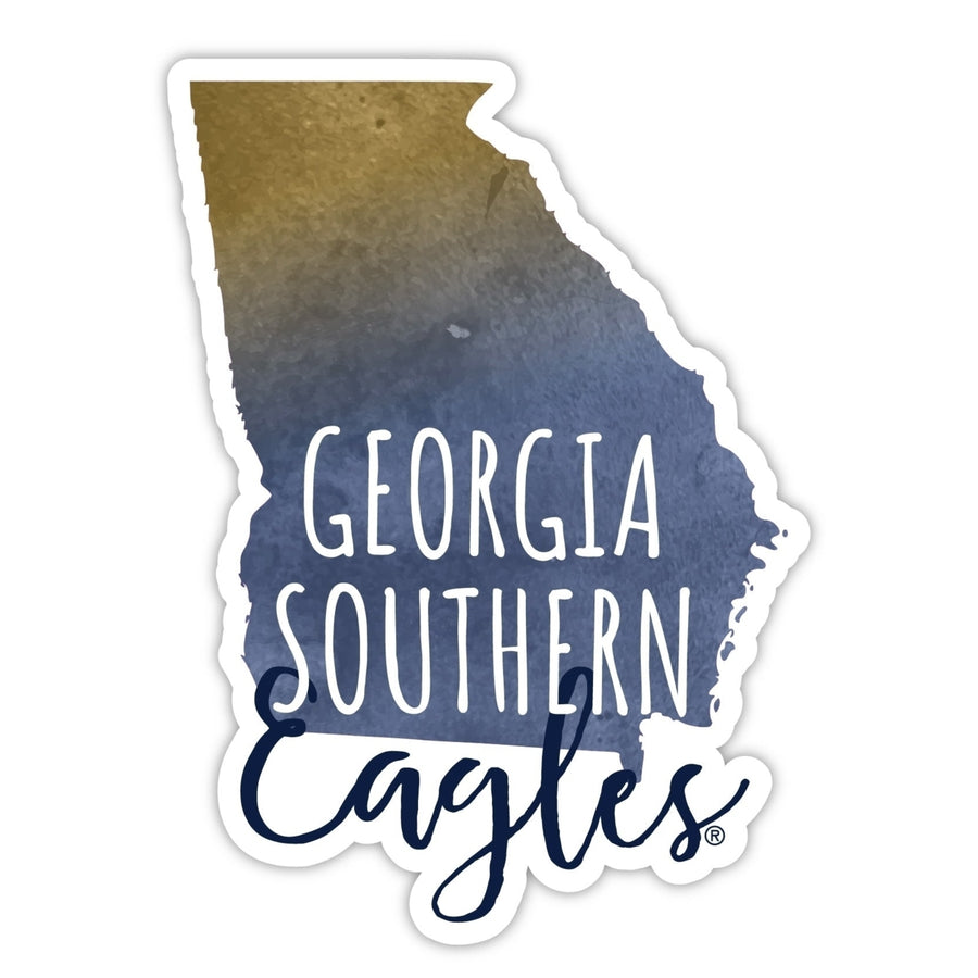 Georgia Southern Eagles 2-Inch on one of its sides Watercolor Design NCAA Durable School Spirit Vinyl Decal Sticker Image 1