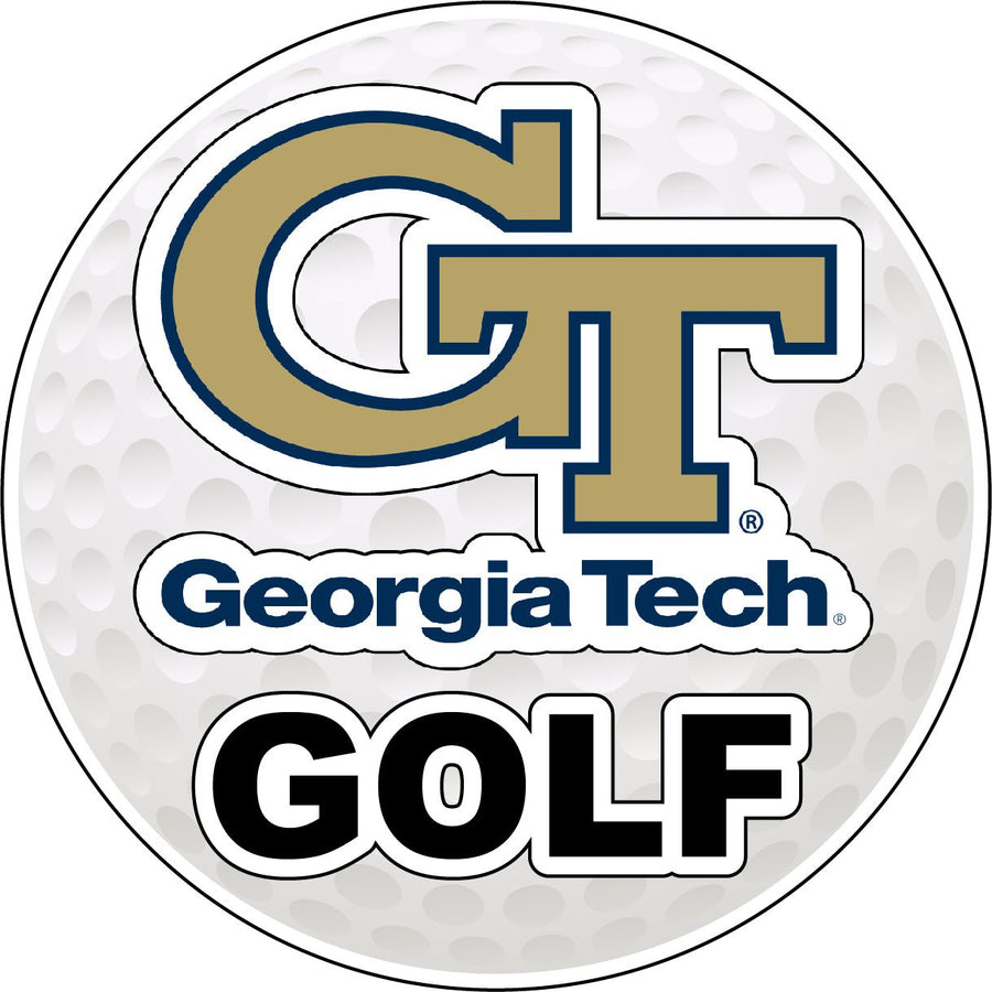 Georgia Tech Yellow Jackets 4-Inch Round Golf NCAA Fairway Fervor Vinyl Decal Sticker Image 1