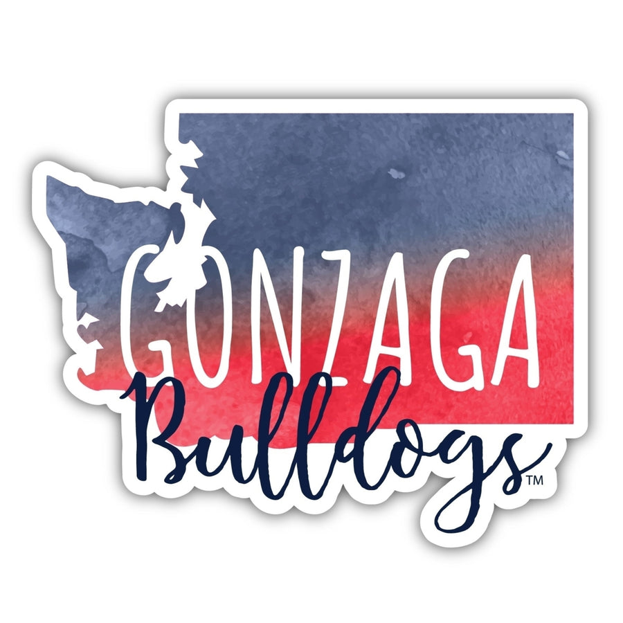 Gonzaga Bulldogs 2-Inch on one of its sides Watercolor Design NCAA Durable School Spirit Vinyl Decal Sticker Image 1