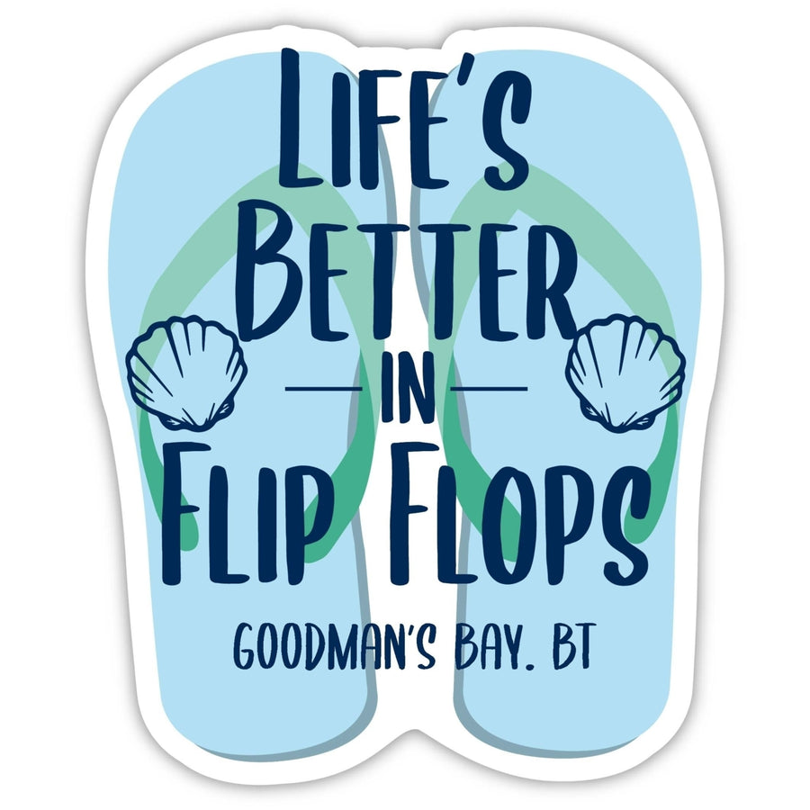 GoodmanS Bay The Bahamas Souvenir 4 Inch Vinyl Decal Sticker Flip Flop Design Image 1
