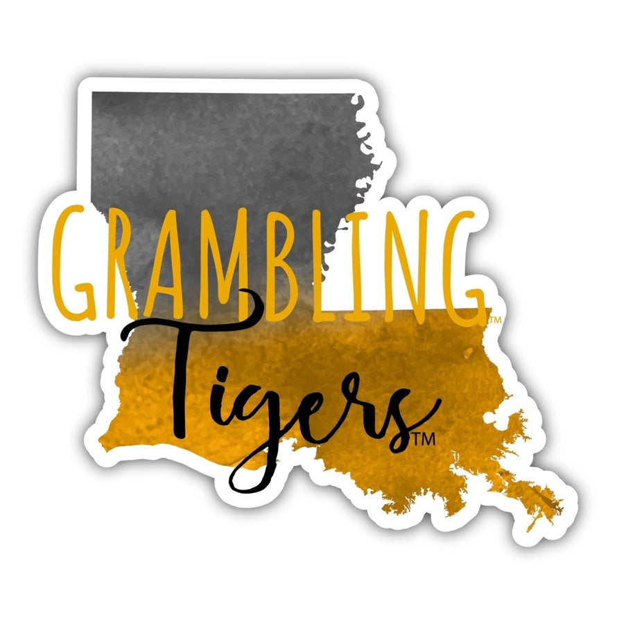 Grambling State Tigers 2-Inch on one of its sides Watercolor Design NCAA Durable School Spirit Vinyl Decal Sticker Image 1