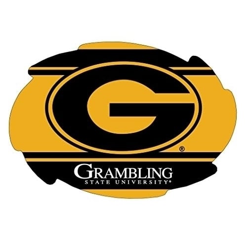 Grambling State Tigers Stripe Design Swirl Shape 5x6-Inch NCAA High-Definition Magnet - Versatile Metallic Surface Image 1