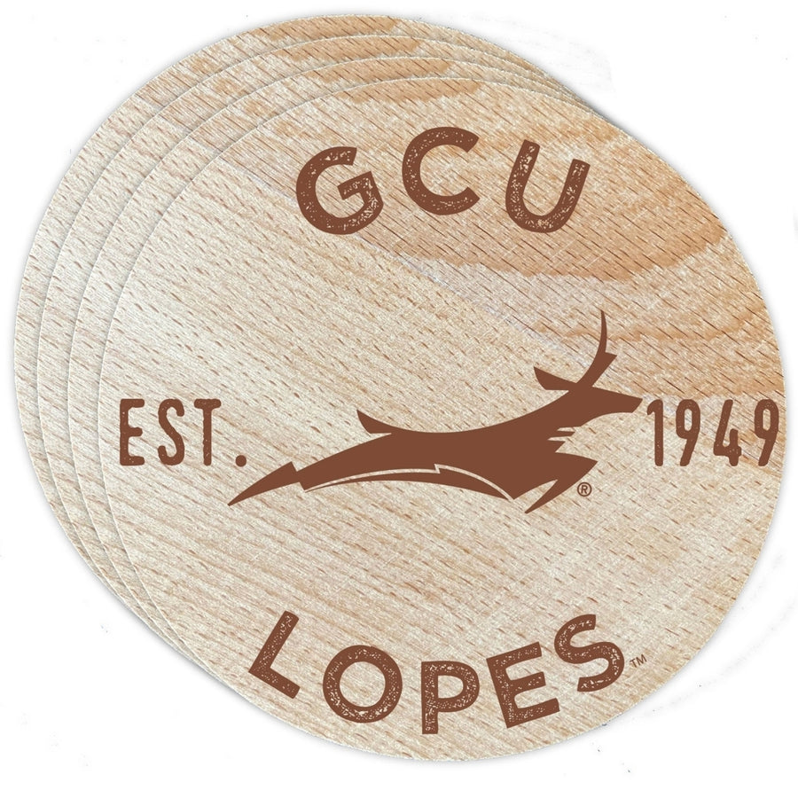 Grand Canyon University Lopes Officially Licensed Wood Coasters (4-Pack) - Laser Engraved, Never Fade Design Image 1