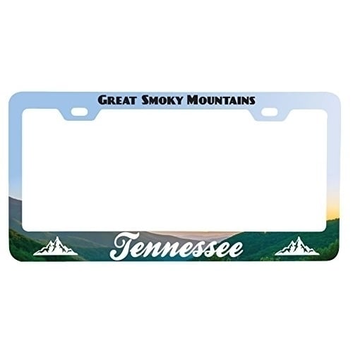 Great Smoky Mountains Tennessee Blue Ridge Bear Gatlinburg Metal License Plate Frame Image 1