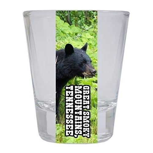 Great Smoky Mountains Gatlinburg Tennessee National Park Souvenir Round Shot Glass Image 1