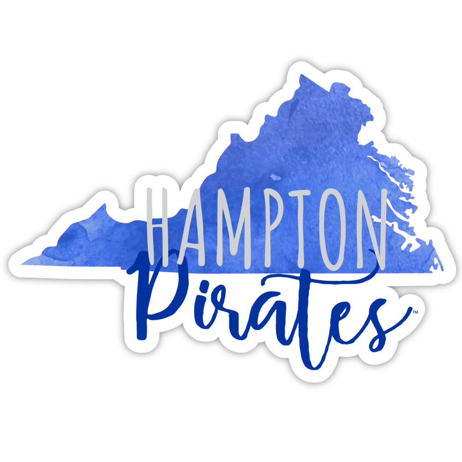 Hampton University 2-Inch on one of its sides Watercolor Design NCAA Durable School Spirit Vinyl Decal Sticker Image 1