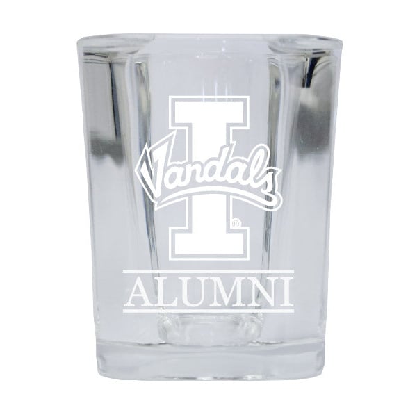 NCAA Idaho Vandals Alumni 2oz Laser Etched Square Shot Glass Image 1