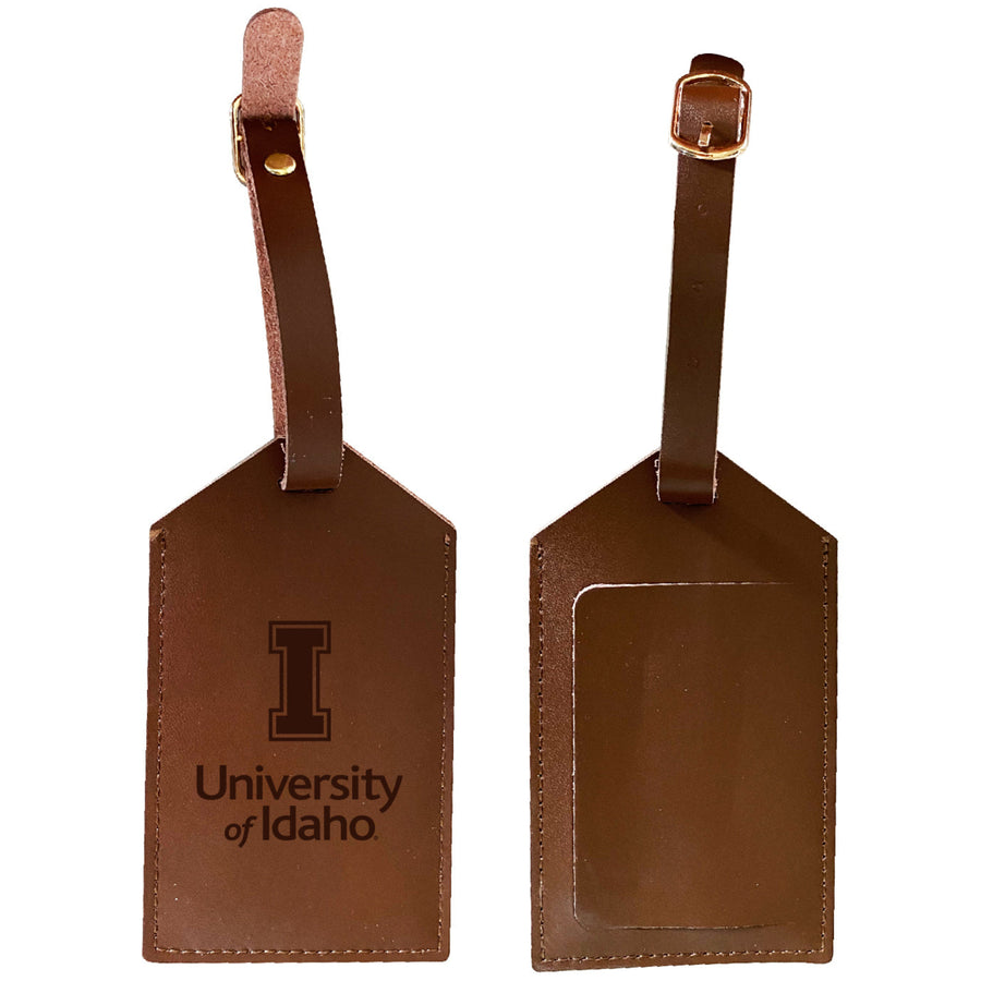 Elegant Idaho Vandals NCAA Leather Luggage Tag with Engraved Logo Image 1