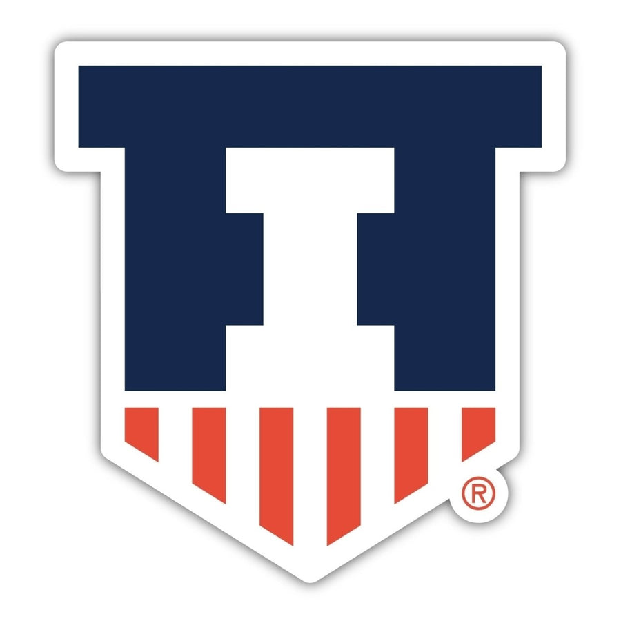 Illinois Fighting Illini 4-Inch Elegant School Logo NCAA Vinyl Decal Sticker for Fans, Students, and Alumni Image 1