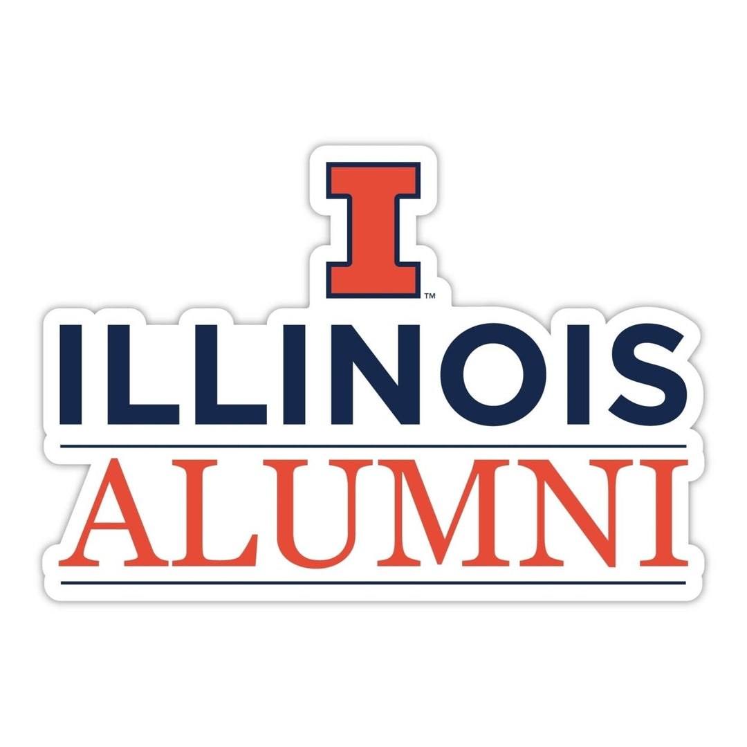 Illinois Fighting Illini 4-Inch Alumni NCAA Vinyl Sticker - Durable School Spirit Decal Image 1