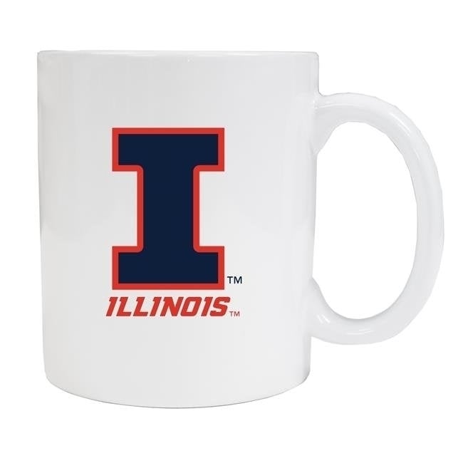 Illinois Fighting Illini White Ceramic Coffee NCAA Fan Mug 2-Pack (White) Image 1