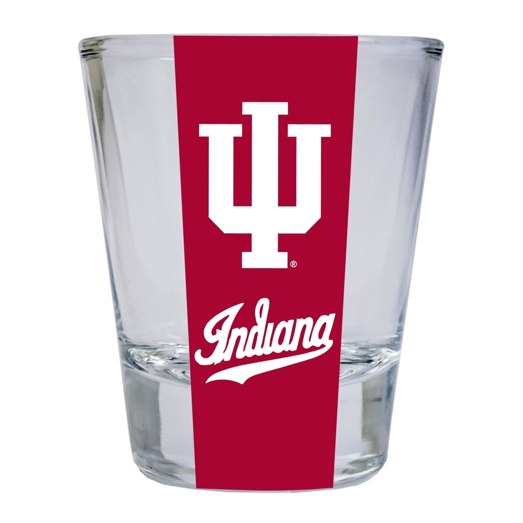 Indiana Hoosiers NCAA Legacy Edition 2oz Round Base Shot Glass Clear Image 1