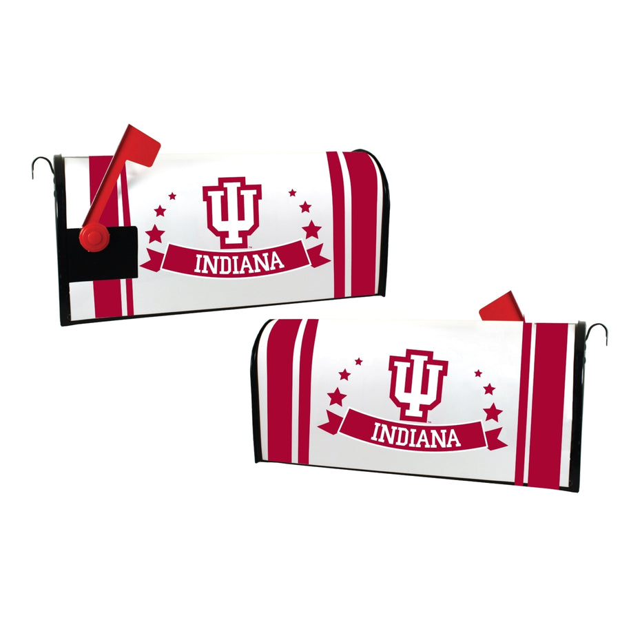 Indiana Hoosiers NCAA Officially Licensed Mailbox Cover Logo and Stripe Design Image 1