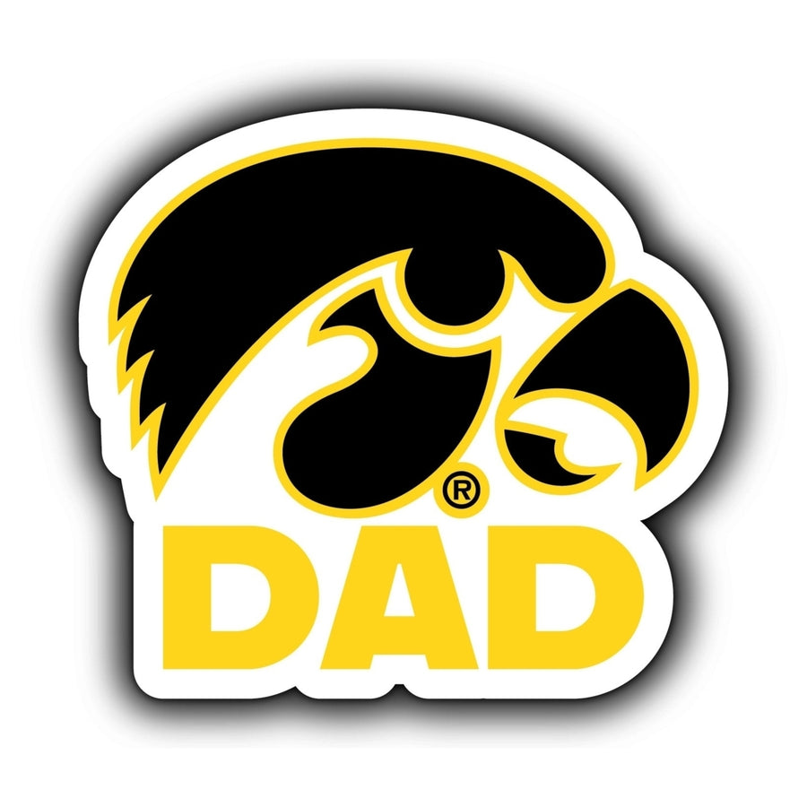 Iowa Hawkeyes 4-Inch Dad NCAA Vinyl Decal Sticker for Fans, Students, and Alumni Image 1