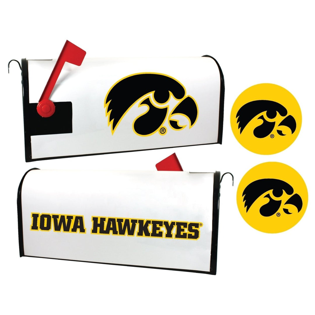 Iowa Hawkeyes NCAA Officially Licensed Mailbox Cover and Sticker Set Image 1