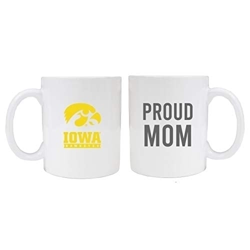 Iowa Hawkeyes Proud Mom Ceramic Coffee Mug - White Image 1