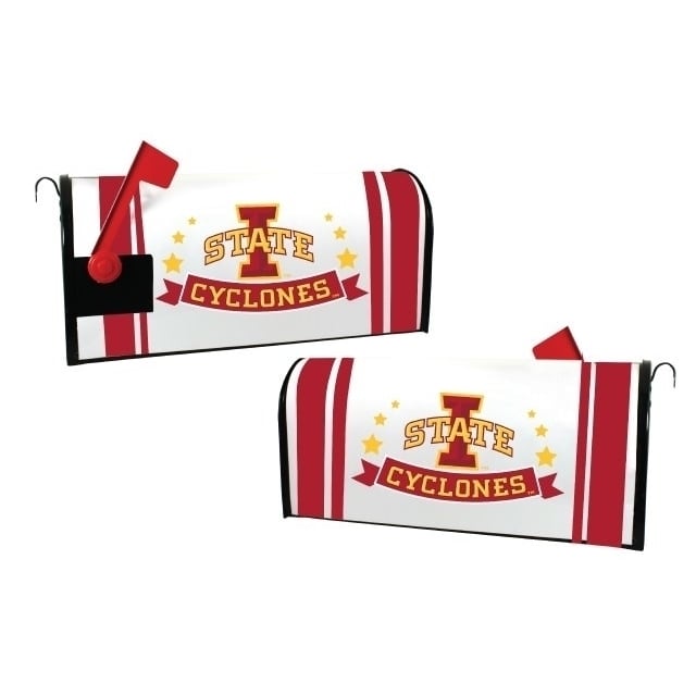 Iowa State Cyclones NCAA Officially Licensed Mailbox Cover Logo and Stripe Design Image 1