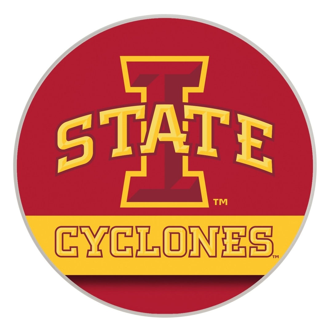 Iowa State Cyclones Officially Licensed Paper Coasters (4-Pack) - Vibrant, Furniture-Safe Design Image 1