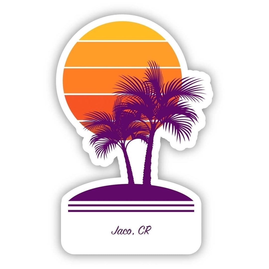 Jaco Costa Rica Souvenir 4 Inch Vinyl Decal Sticker Palm design Image 1