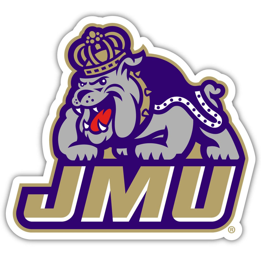 James Madison Dukes 4-Inch Elegant School Logo NCAA Vinyl Decal Sticker for Fans, Students, and Alumni Image 1