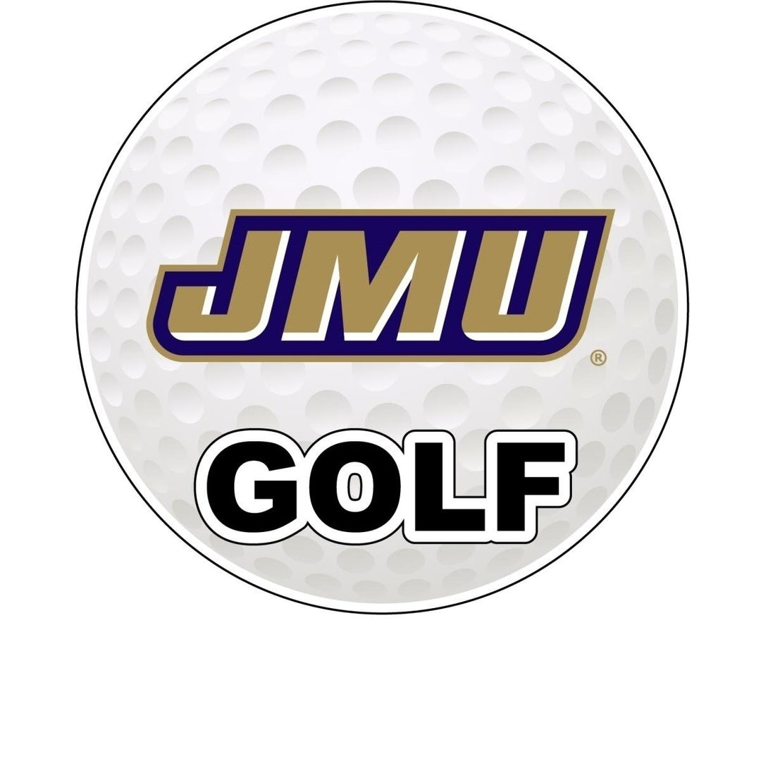 James Madison Dukes 4-Inch Round Golf NCAA Fairway Fervor Vinyl Decal Sticker Image 1