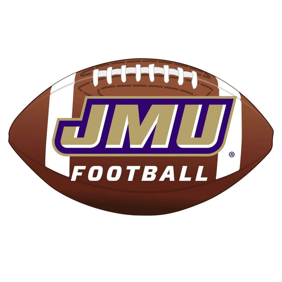 James Madison Dukes 4-Inch Round Football NCAA Gridiron Glory Vinyl Decal Sticker Image 1